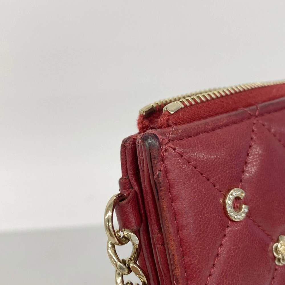 Chanel Matelassé Icon Clutch Bag, Lambskin, Red Champagne, Women's - Picture 5 of 12